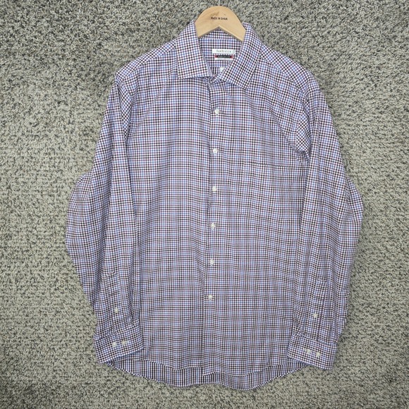 Van Heusen Other - Van Heusen Dress Shirt Mens 16 34/35 Blue Button Up Regular Fit Flex Collar